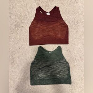 JoyLab Red Sleeveless Crop Sports Bra